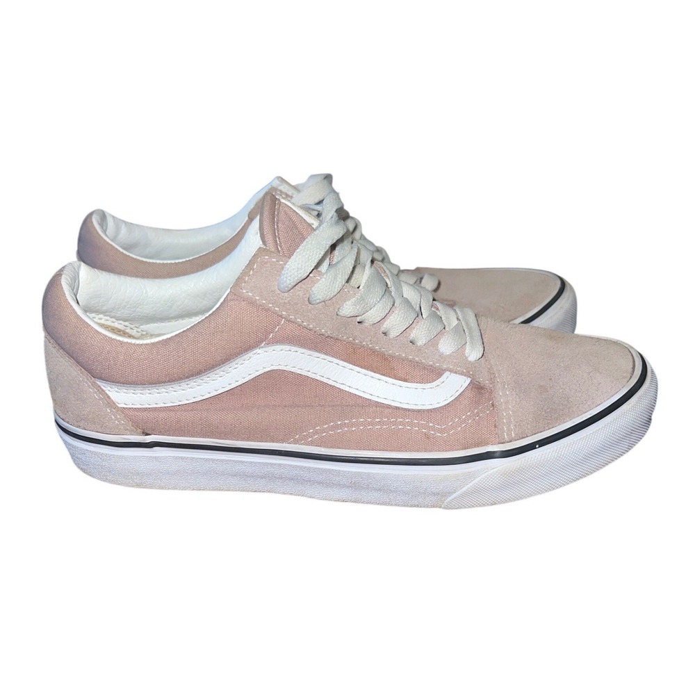 Vans Old Skool Rose Pink‎ Suede Canvas Low Top Skate Shoes Men's 7.5 Women's 9.0
